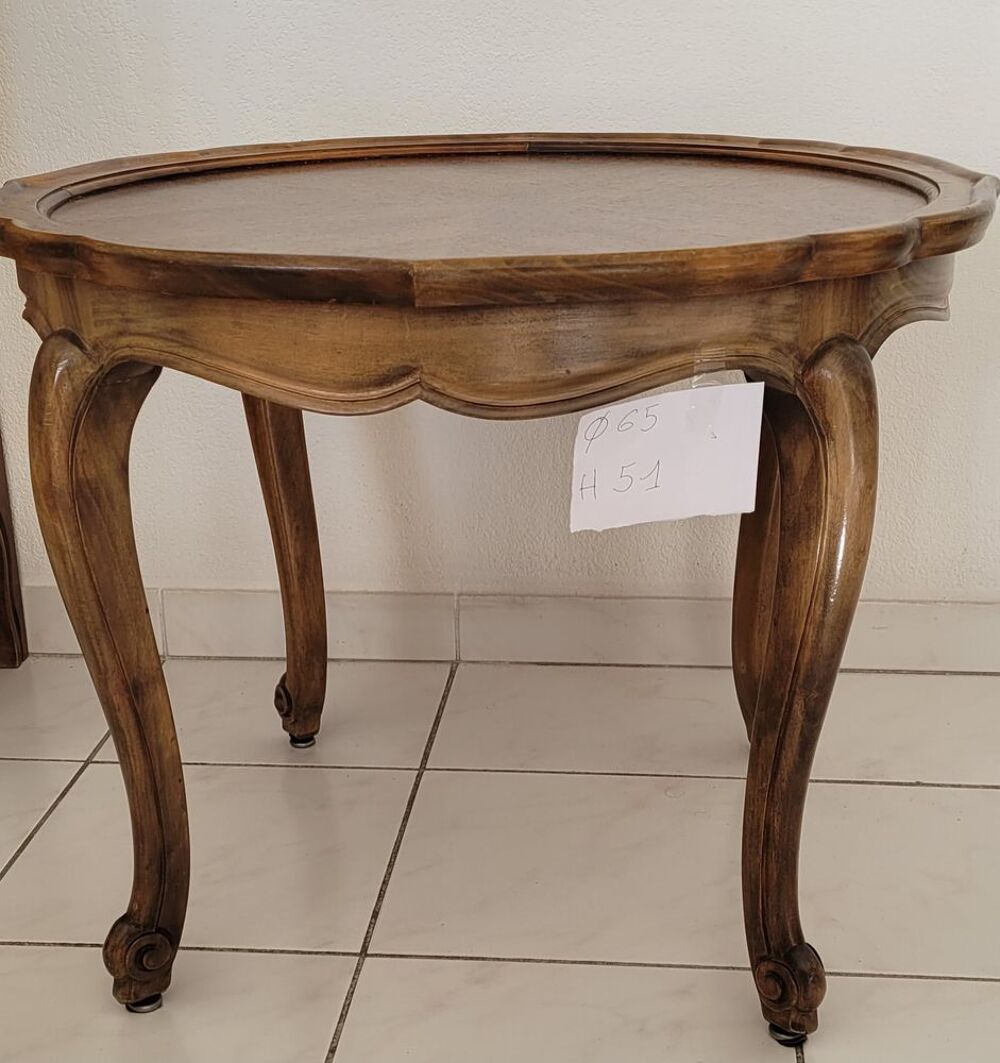 Table basse ronde noyer 65cm Meubles