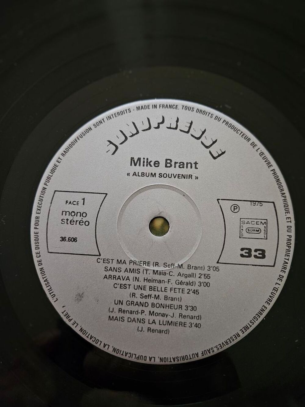 2 vinyles Mike Brant ? Album Souvenir 1975 CD et vinyles