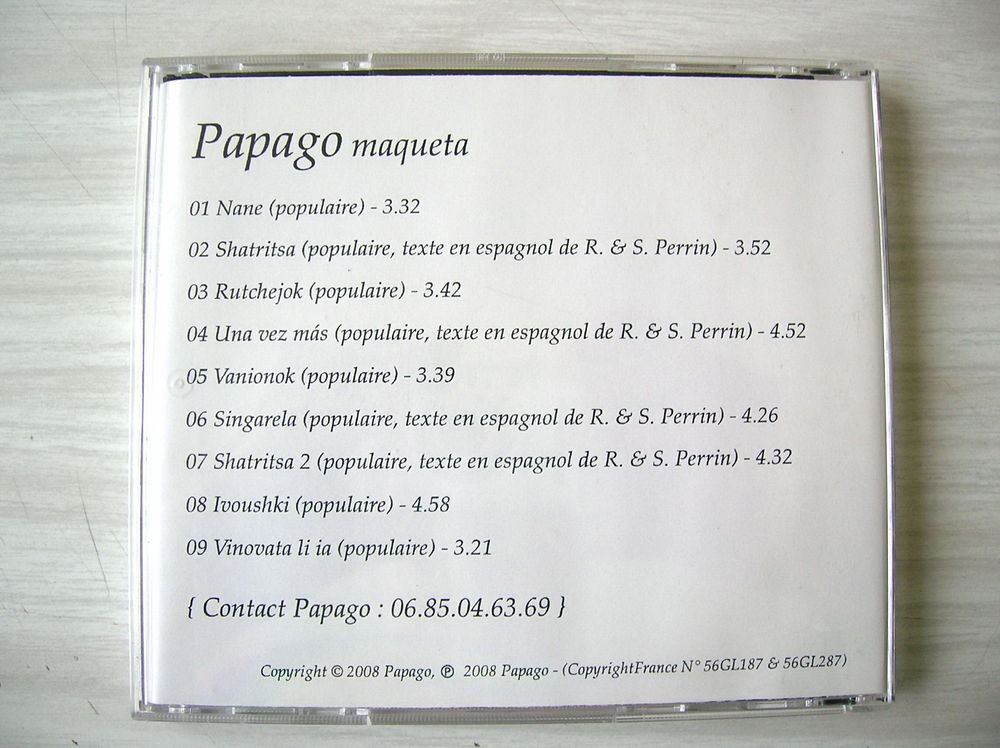CD PAPAGO Maqueta CD et vinyles