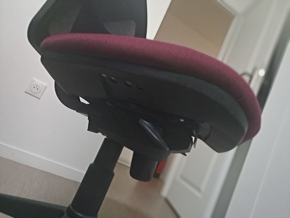 Chaise de bureau MILO, Support Lombaire, en Tissu, Bordeaux Matériel informatique
