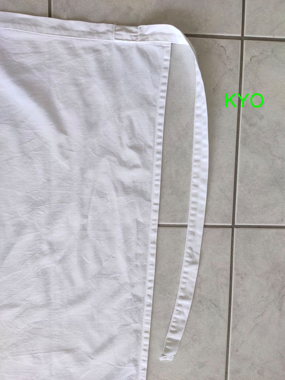 Tablier rectangulaire de cuisinier, p&acirc;tissier, blanc, coton Vêtements
