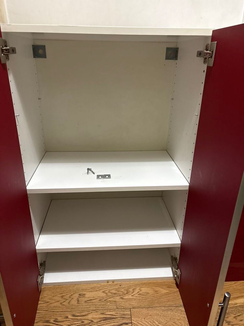 Lot de 5 meubles hauts de cuisine IKEA rouge laqu&eacute;" Meubles