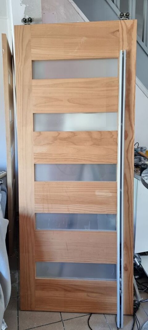Lot 2 portes coulissantes avec rails  300 Escauduvres (59)