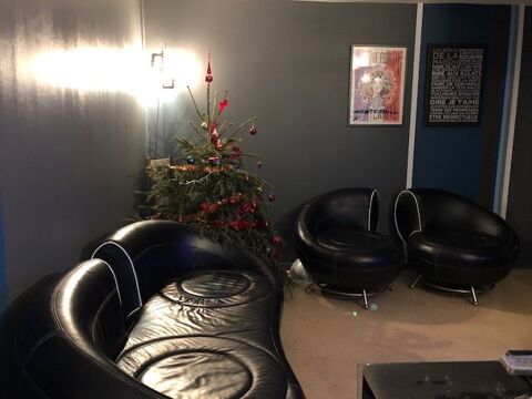 Canap + 2 fauteuils en cuir noir DESIGN 
380 Issy-les-Moulineaux (92)