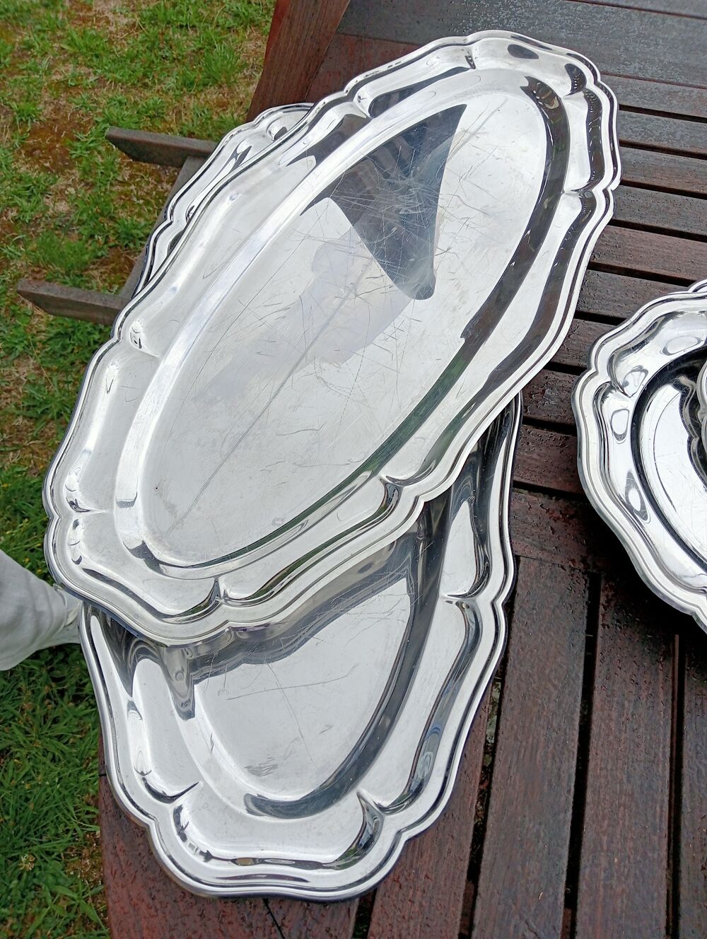 Lot de 10 plats inox Cuisine