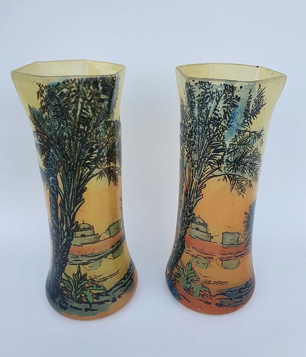 Fran&ccedil;ois Th&eacute;odore Legras (1839-1916) ? Paire de vases, TOUL 