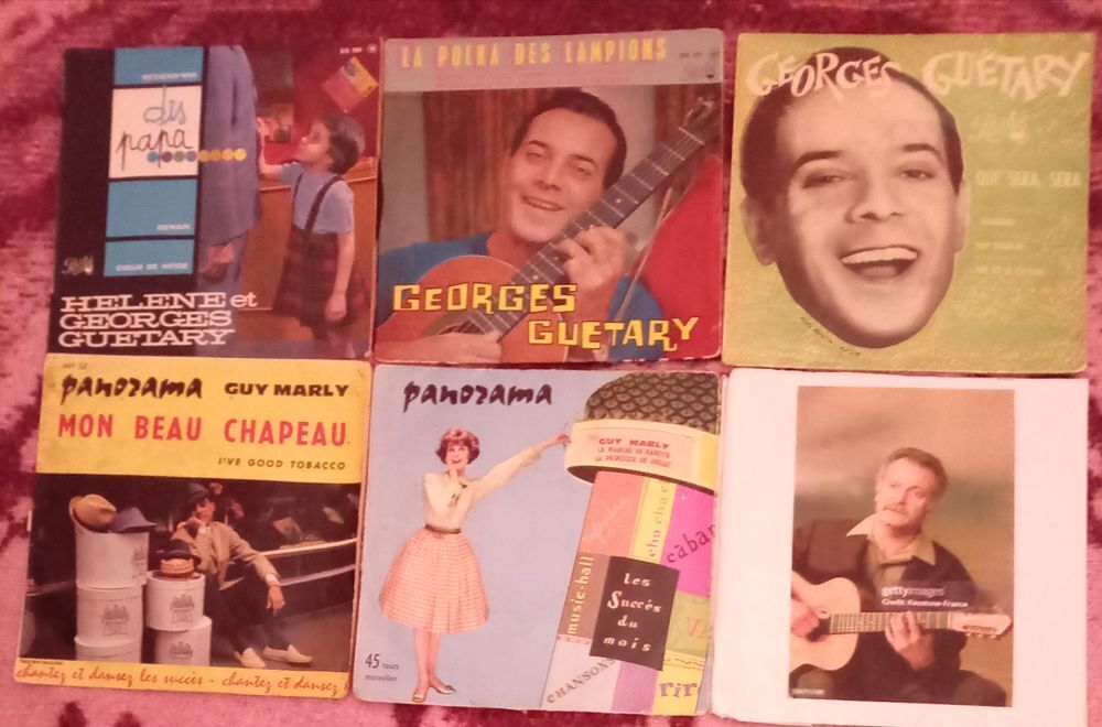 LOT DE 52X DISQUES VYNIL 45 TOURS FRANCAIS G1 CD et vinyles