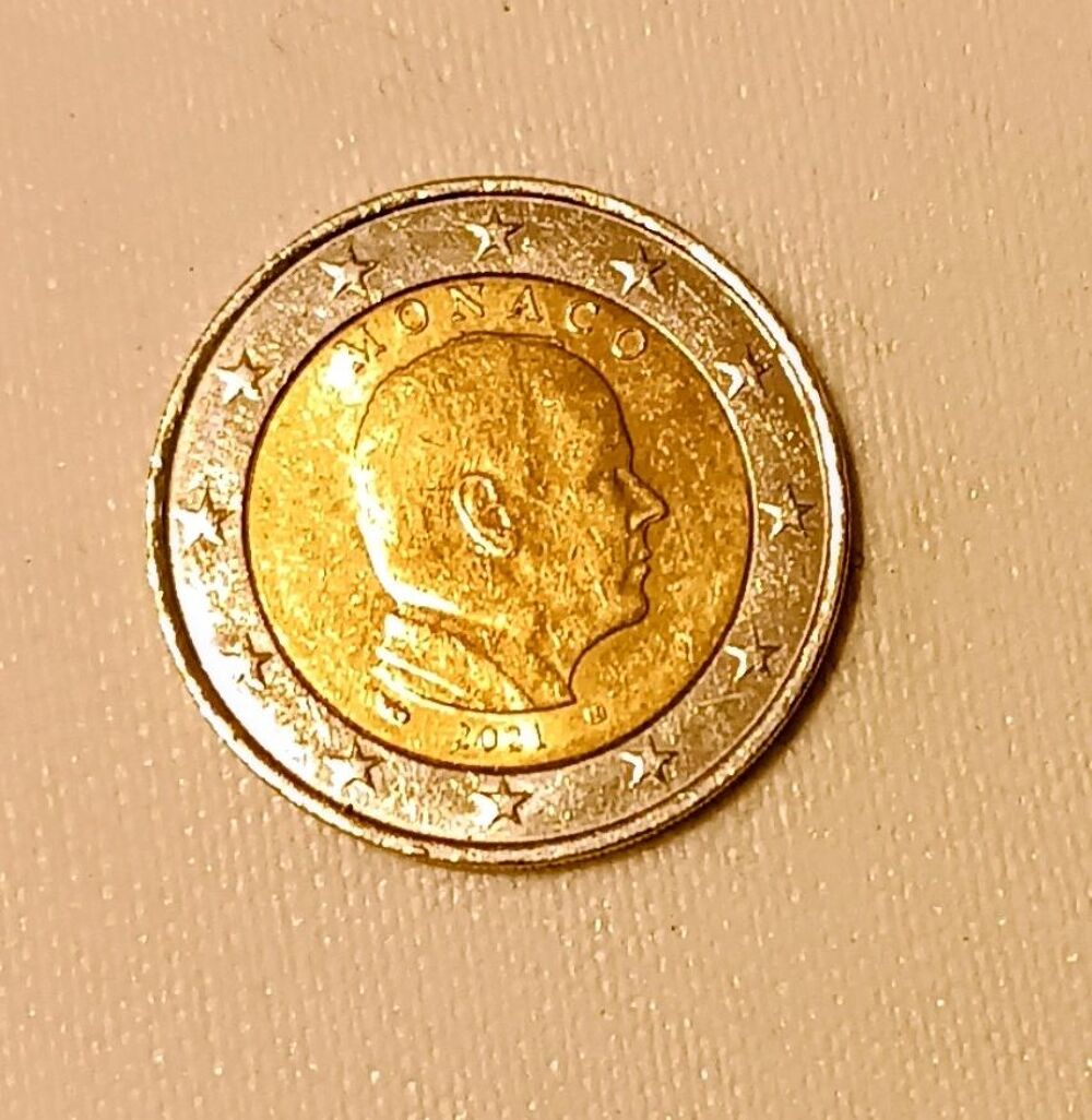 01 PIECE 02 EUROS *MONACO 2021* + 01 DE 02 EUROS LETZEBUERG 