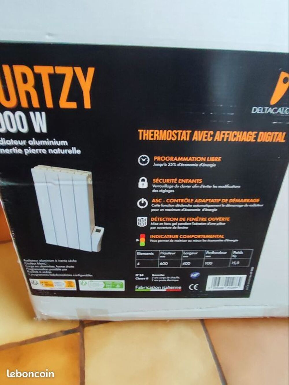 Radiateur aluminium &agrave; inertie en pierre naturelle Electroménager