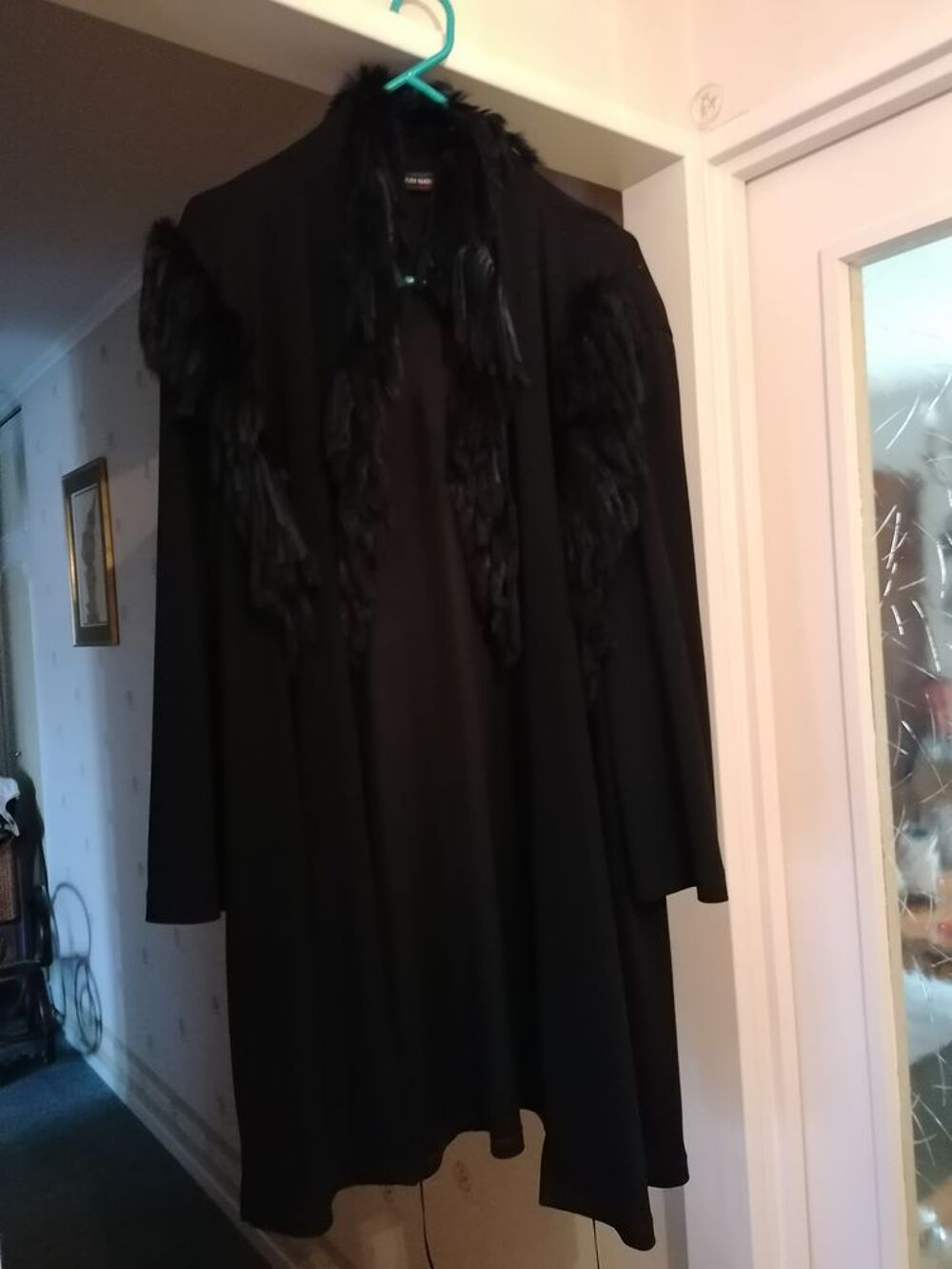 Gilet long noir Vtements
