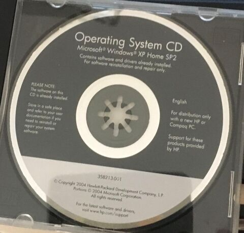 CD syst�me d'exploitation windows XP home edition anglais 10 Versailles (78)