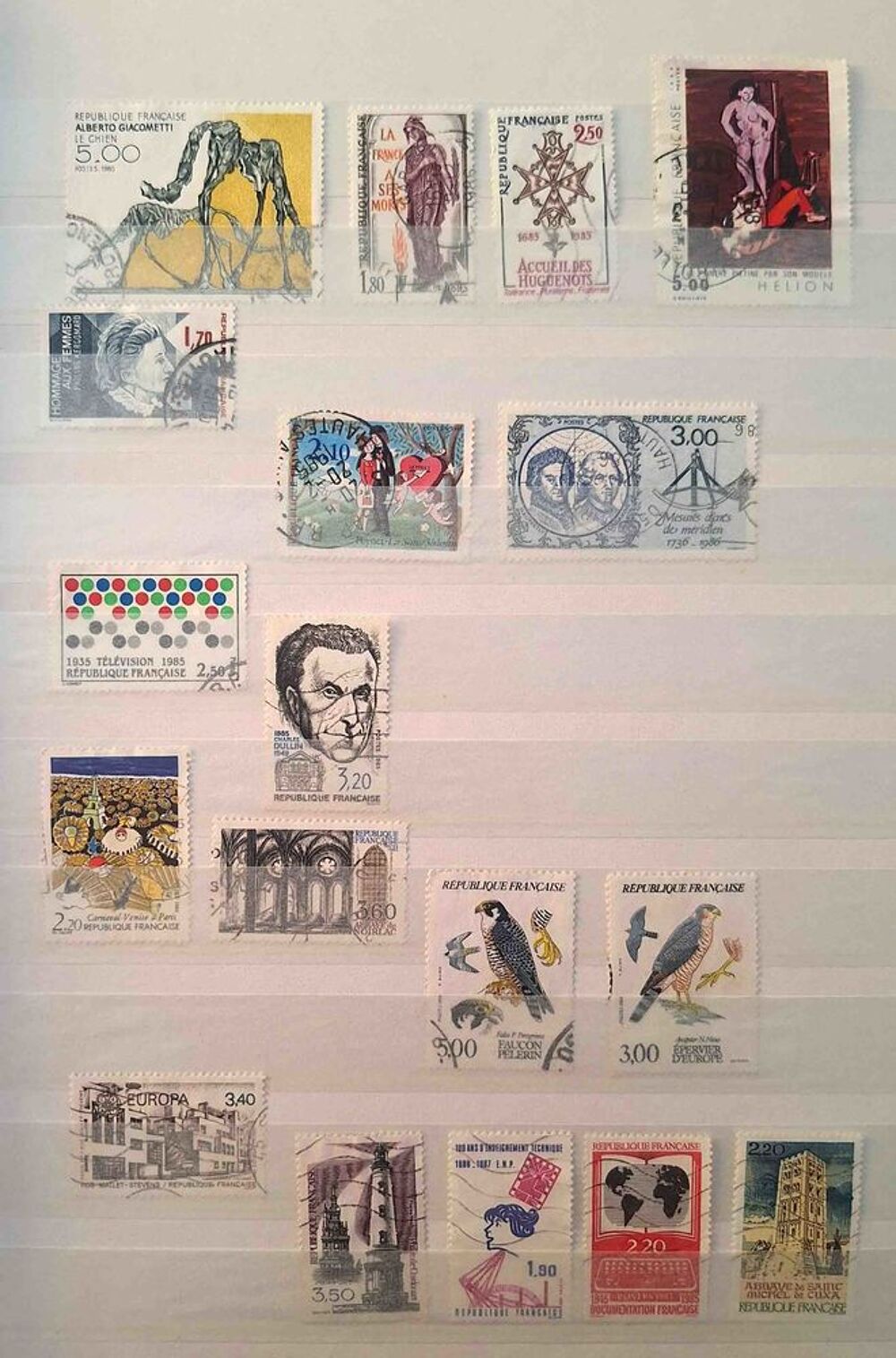 S&eacute;rie de timbres de collection de France B 