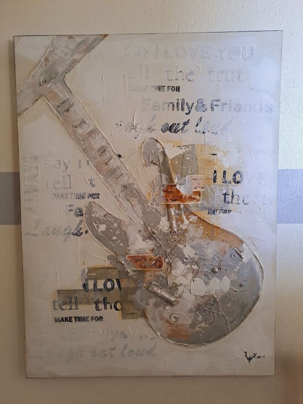 Tableau d&eacute;co guitare 120*90 Décoration