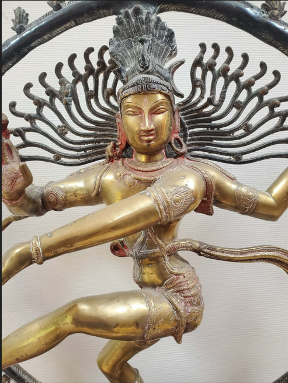 Statue de Shiva en Bronze / Laiton de H84x74cm Décoration