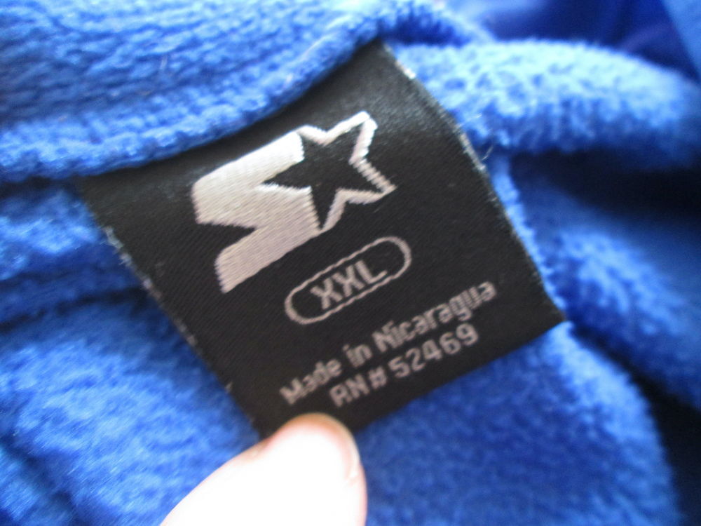 Sweat polaire bleu demi zipp&eacute; Starter Vêtements