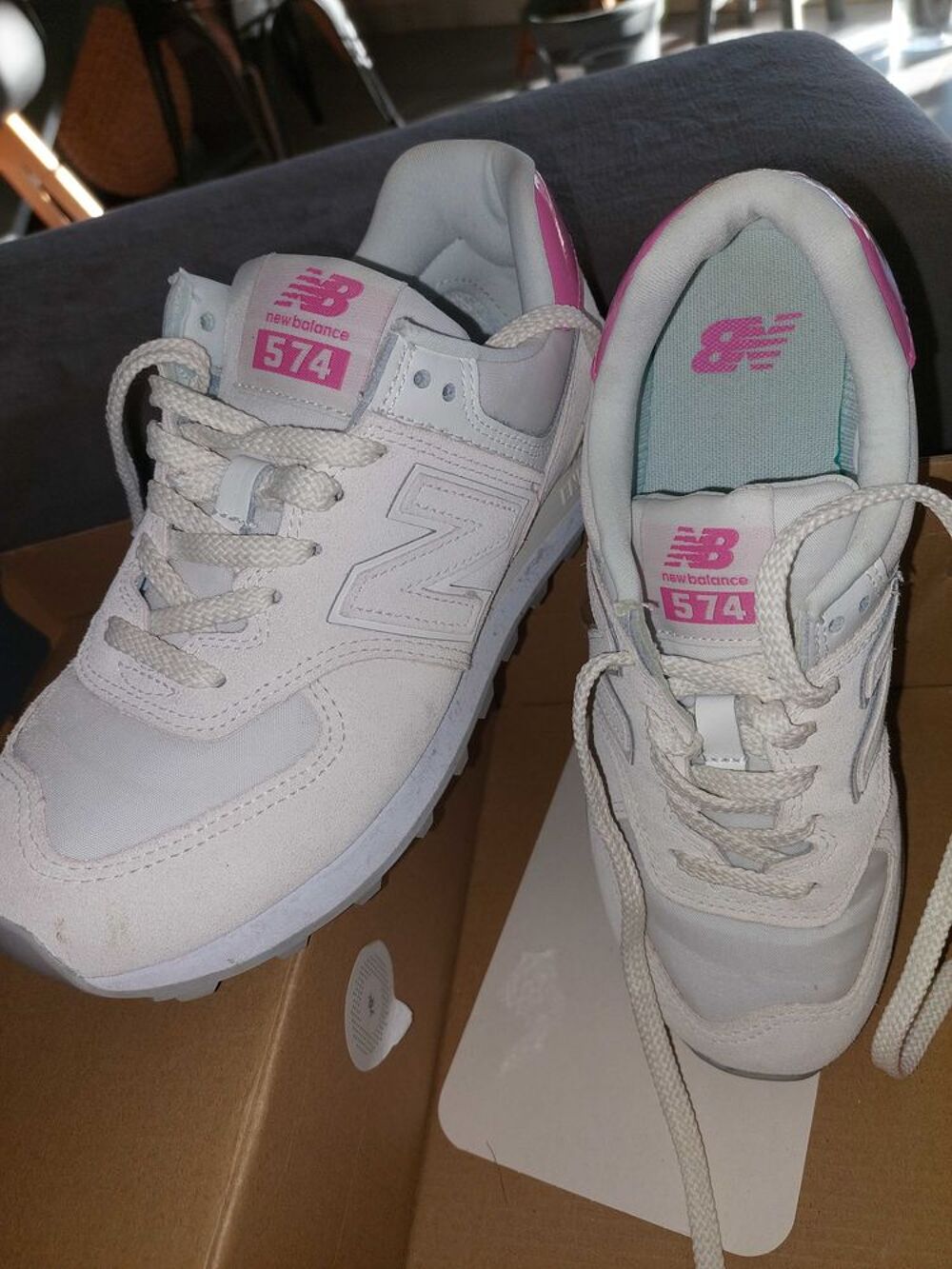 NB blanche et rose Chaussures