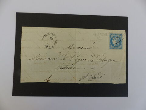 TIMBRE  CERES  46 REPORT 2  SUR  LETTRE COTE  30 � 4 Le Havre (76)