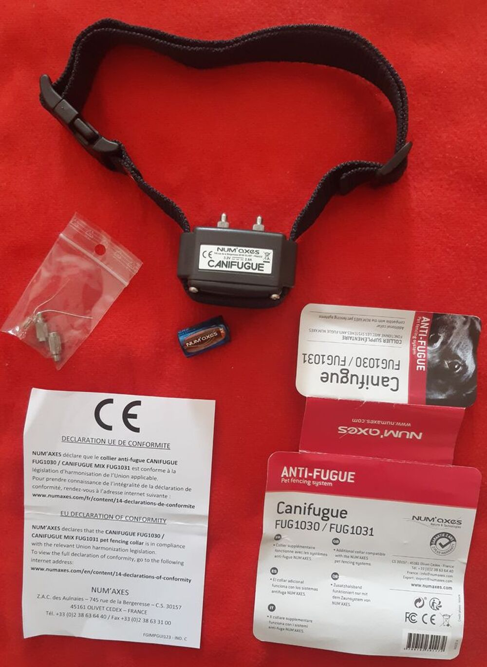   NUM'AXES Collier Antifugue Seul CANIFUGUE FUG1030/ FUG1031 