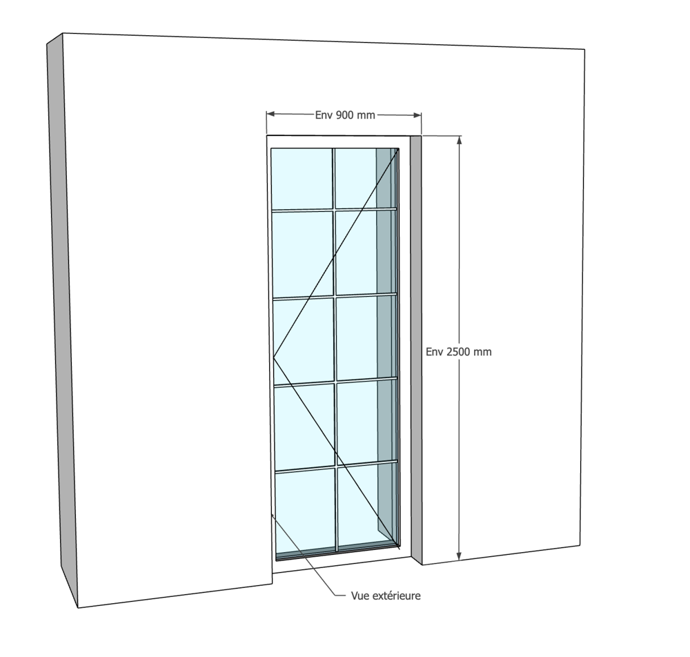 Baies vitr&eacute;es pvc blanc (2ex) Bricolage