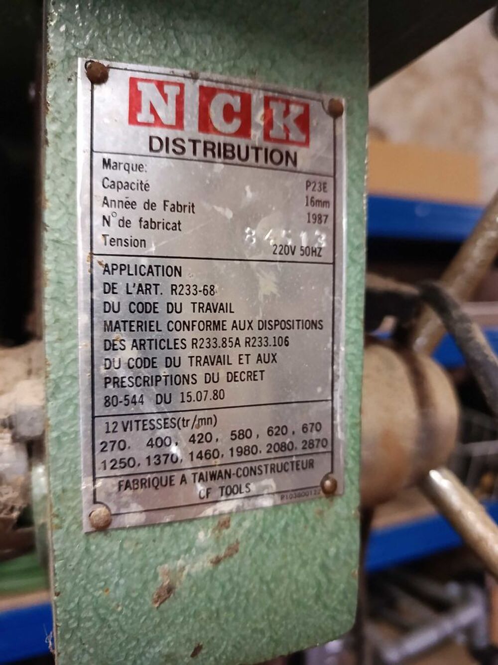 perceuse &agrave; colonne Bricolage