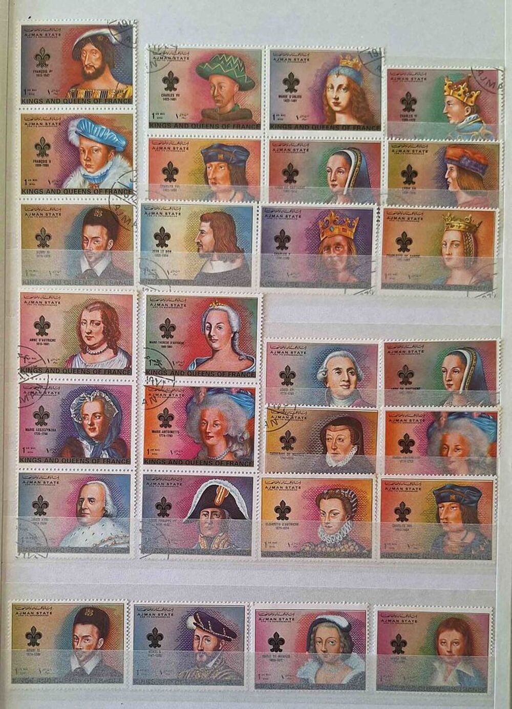 S&eacute;rie de timbres de collection d'Ajman A 
