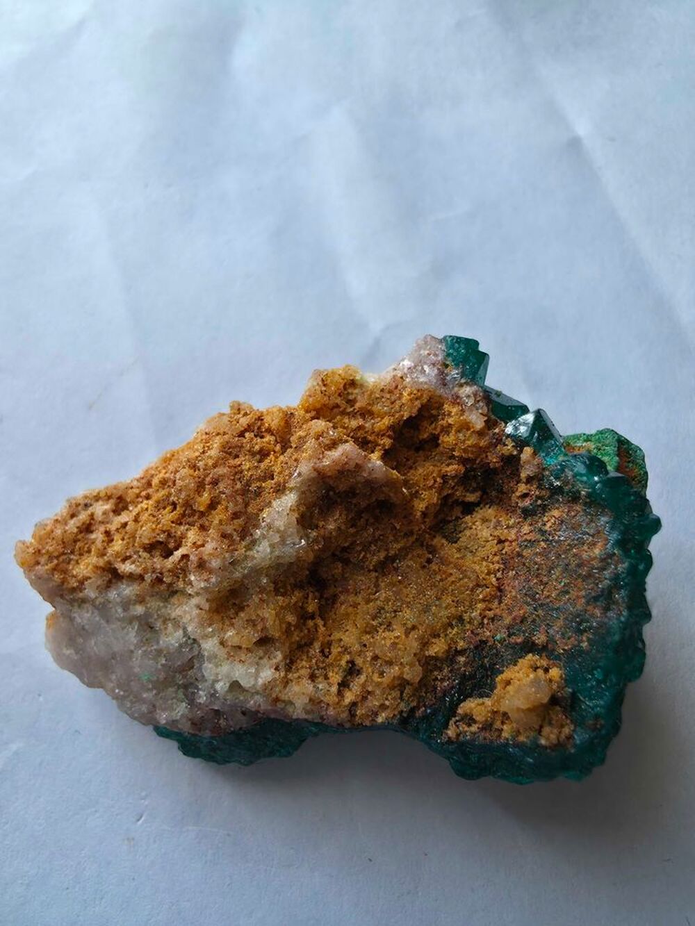 V&eacute;ritable Dioptase Vert Emeraude-Sp&eacute;cimen Rare 