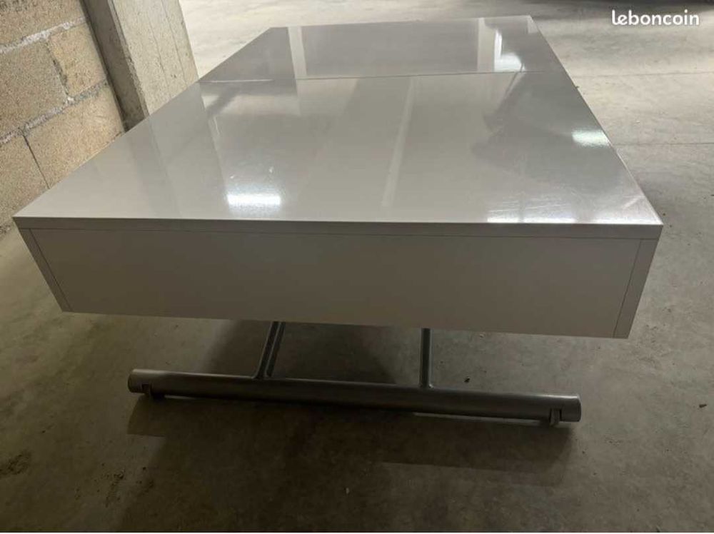 table r&eacute;glable en hauteur avec rallonge Meubles
