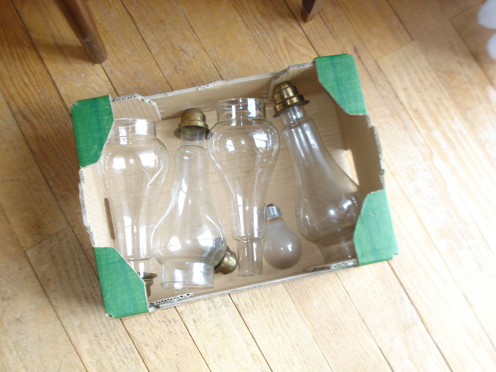 Verres de lampe anciens (x4) Bricolage