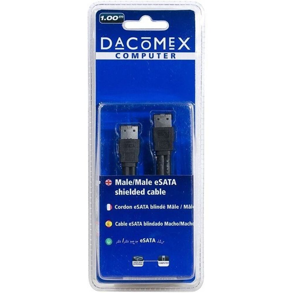 C&acirc;ble eSATA M&acirc;le/M&acirc;le Blind&eacute; DACOMEX Pour SATA HDD Externe 1 Matériel informatique