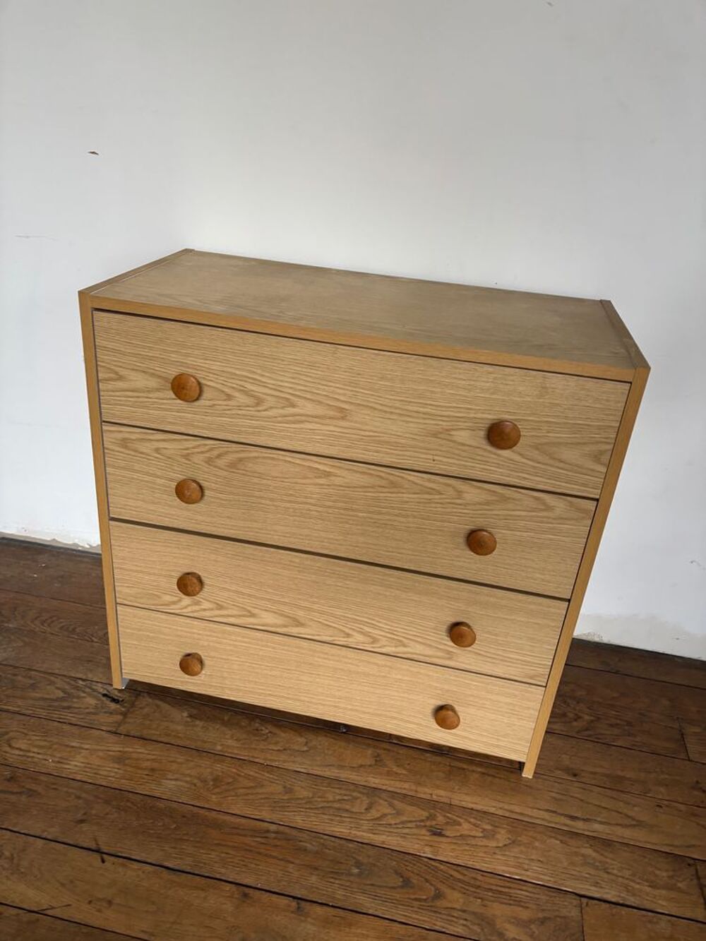 Commode IKEA vintage ann&eacute;es 80 ? 4 tiroirs ? Bois clair ? Bo Meubles