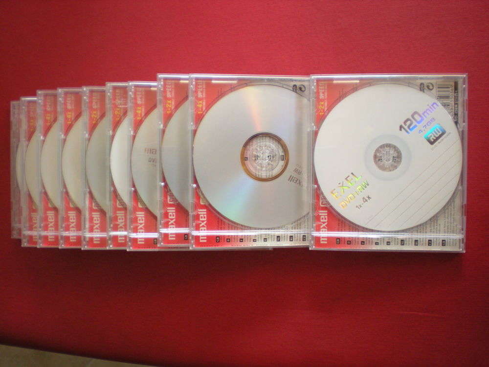 lot 10 DVD+RW r&eacute;inscriptible. Matériel informatique