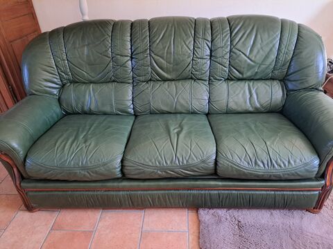 Salon canap et fauteuils cuirs 220 Noailles (60)