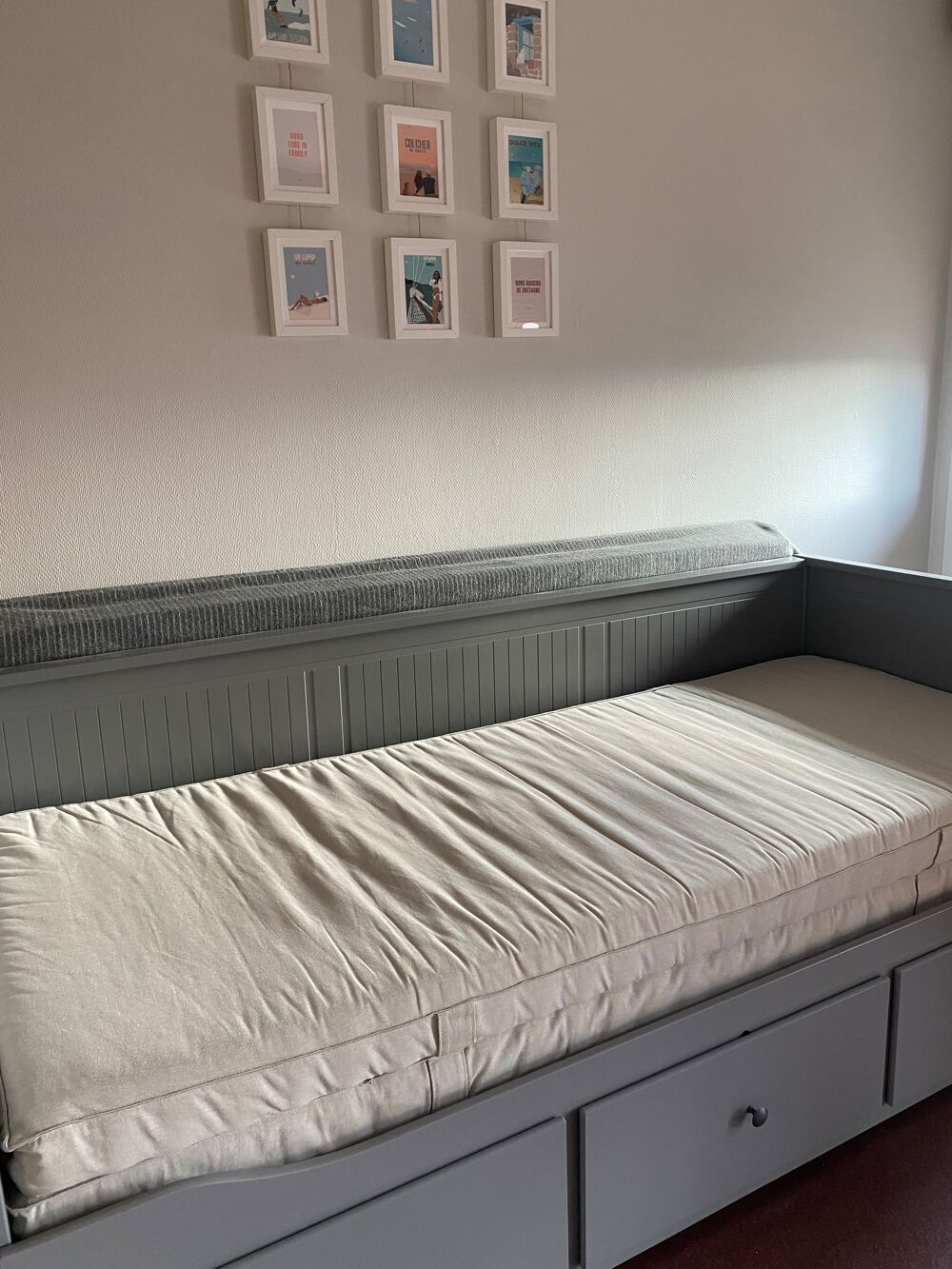 Lit gigogne IKEA gris Meubles