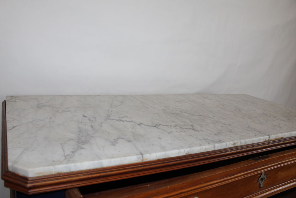 COMMODE CHENE PLATEAU MARBRE GRIS XIX EME FRANCE Meubles