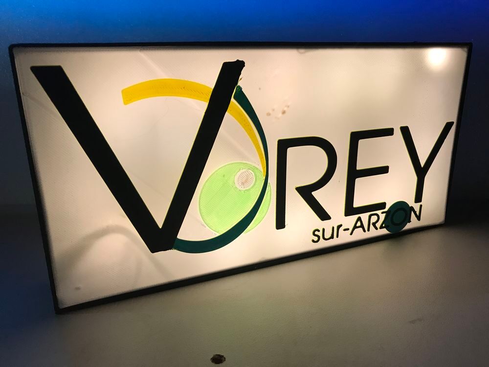 Lampe logo VOREY haute loire &eacute;clairage led &agrave; piles Décoration