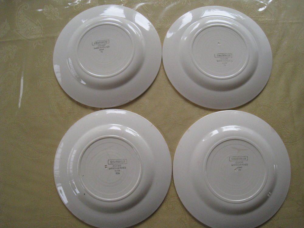 Lot assiettes Chatenois Sarreguemines 1955 Décoration