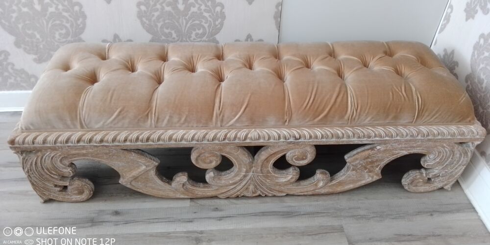 Banquette de lit bois massif c&eacute;rus&eacute; Meubles