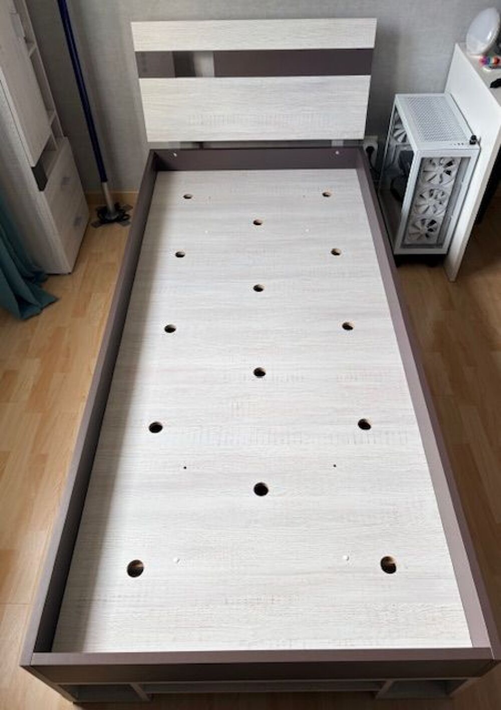 Lit 90x200 avec rangement + 2 biblioth&egrave;ques Mobilier enfants