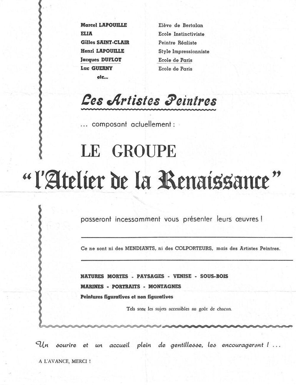 Tableau de peinture Jacques DUFLOT Décoration