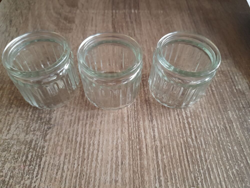 3 petits pots nervur&eacute;s Décoration
