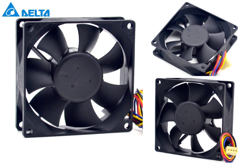 Ventilateur bo&icirc;tier noir - Delta Aub0812vh -80 mm -&agrave; 4-pin Matériel informatique