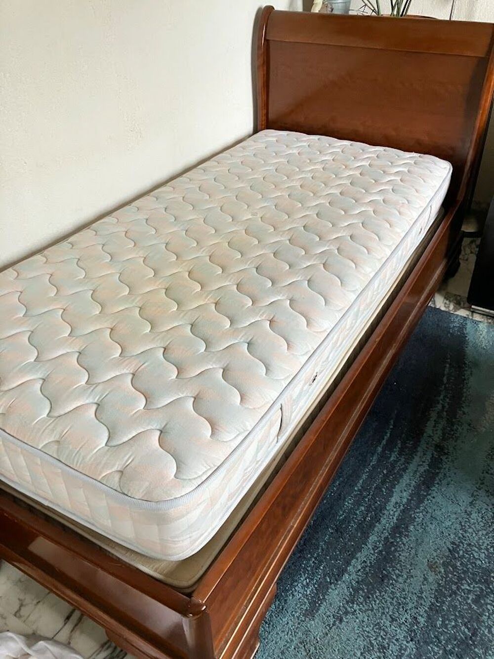 Lit 1 personne 90x190 en Merisier de style Louis Philippe Meubles