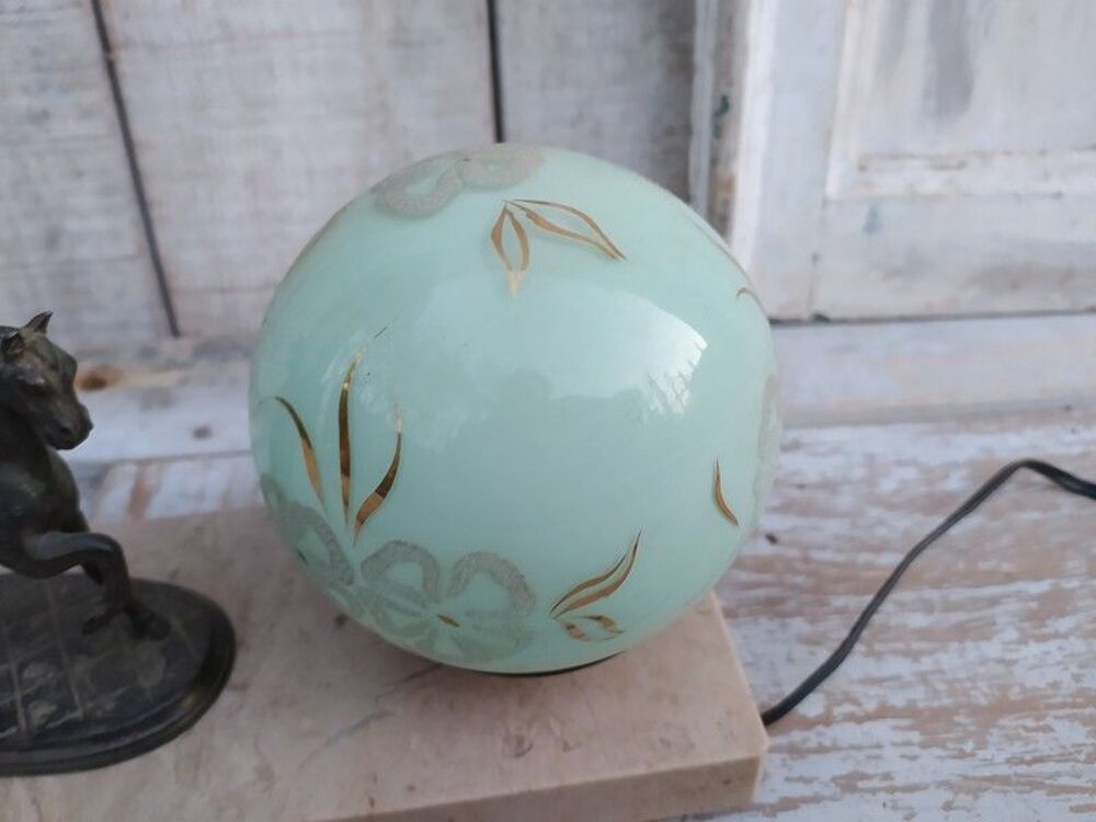 Lampe Veilleuse Cheval Globe Art D&eacute;co Style Vintage Décoration