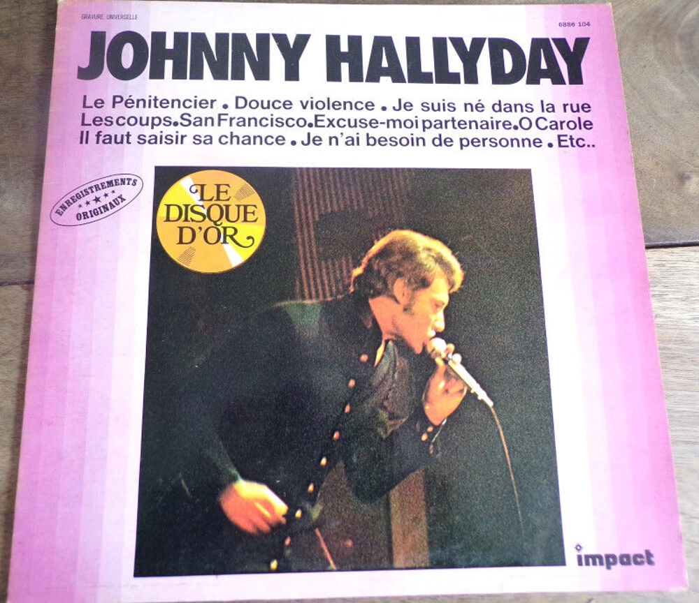 Johnny Hallyday le disque d' or vinyle disque 33 tours CD et vinyles