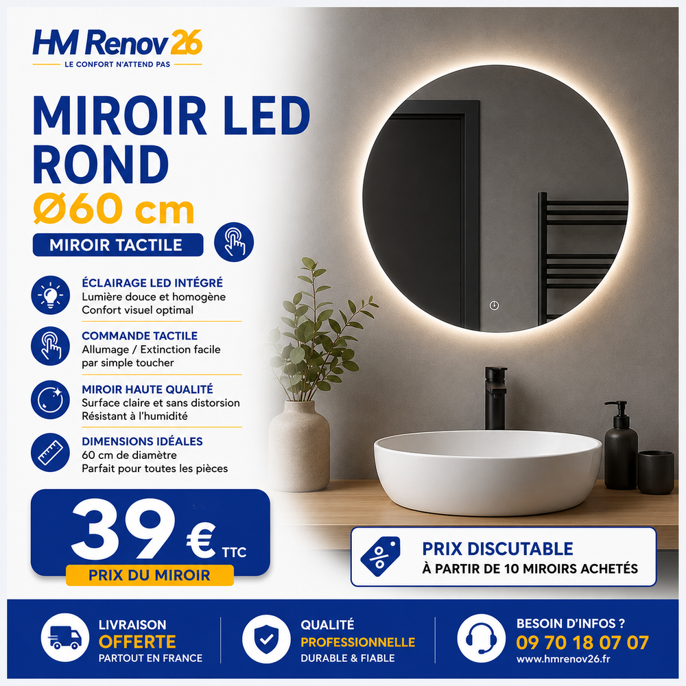 Miroir LED Décoration