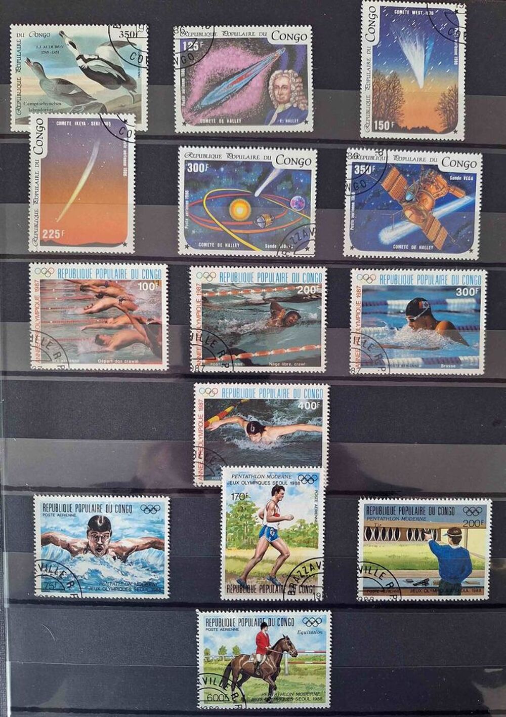 S&eacute;rie de timbres de collection du Congo 