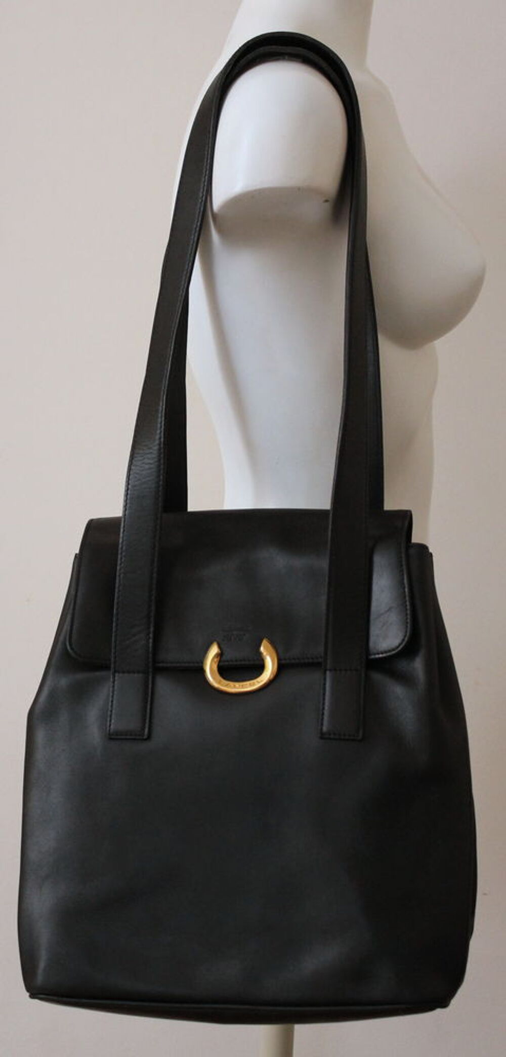 Grand sac cuir noir LANCEL Maroquinerie
