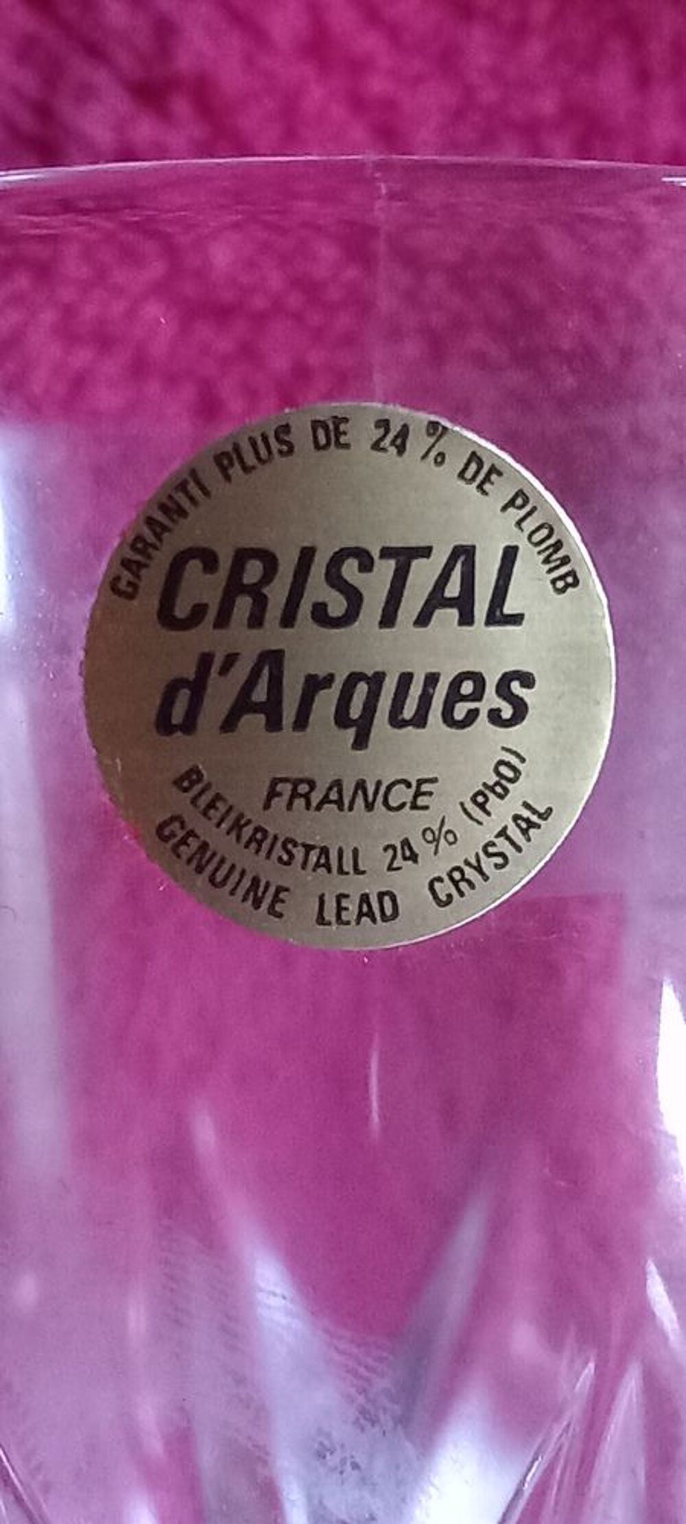 6 verres whisky cristal d'arques CHEVERNY Décoration