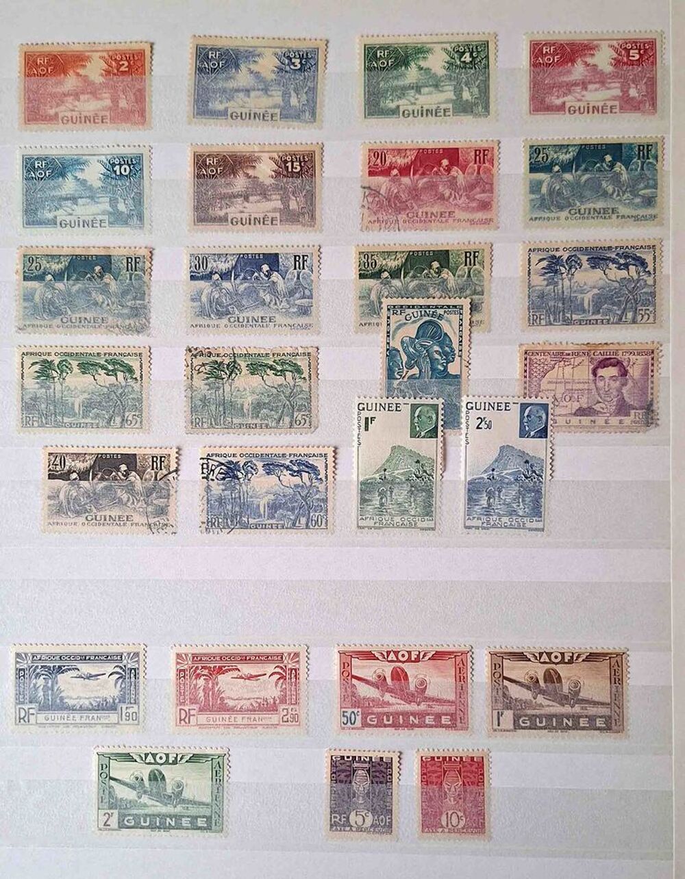 S&eacute;rie de timbres de collection de Guin&eacute;e 