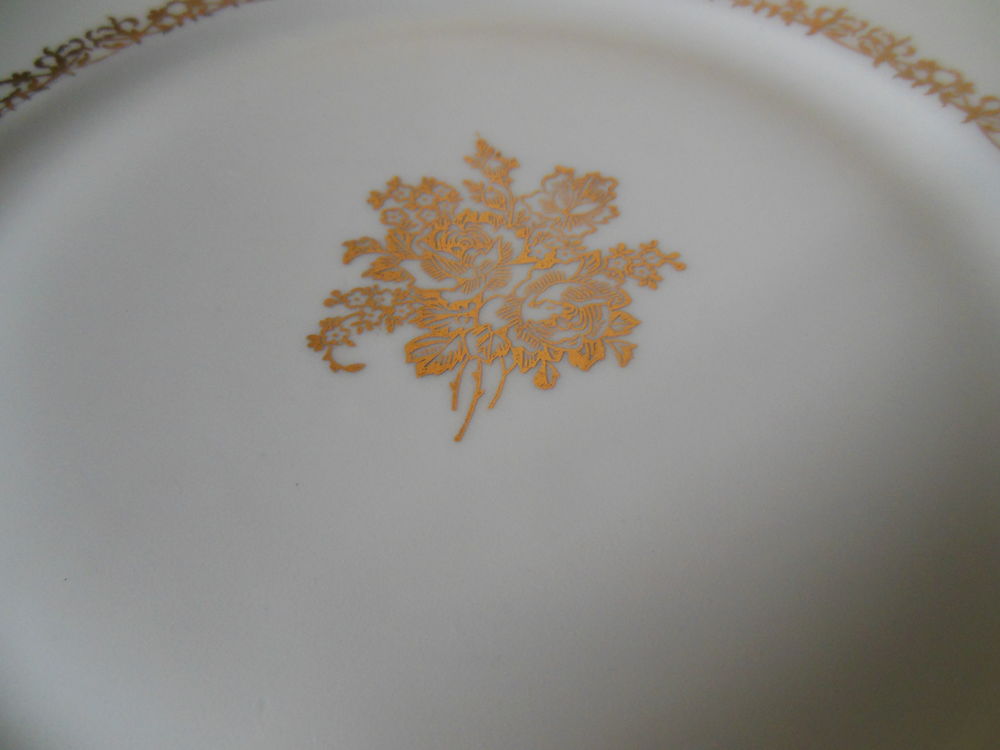 Assiette plate d&eacute;corative Porcelaine Vierzon Cuisine